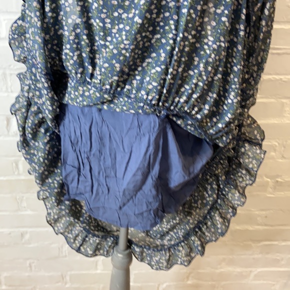 Shareen Collection Bohemian Blue Floral Maxi Dress Womens Size 6 - Picture 9 of 10